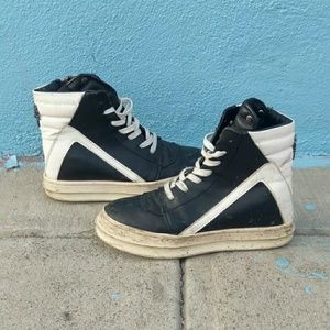 Hidden Heal High Top Sneakers -  Black White